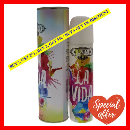 La Vida By Cuba For Women - 3.3 Oz Edp Spray