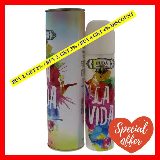 La Vida By Cuba For Women - 3.3 Oz Edp Spray