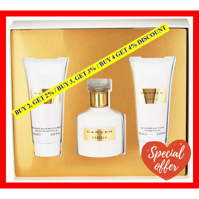 Labsolu By Carven For Women - 3 Pc Gift Set 3.33Oz Edp Spray Perfumed Body Milk Bath And Shower Gel