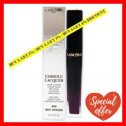 Labsolu Lacquer Lipstick - 490 Not Afraid By Lancome For Women 0.27 Oz