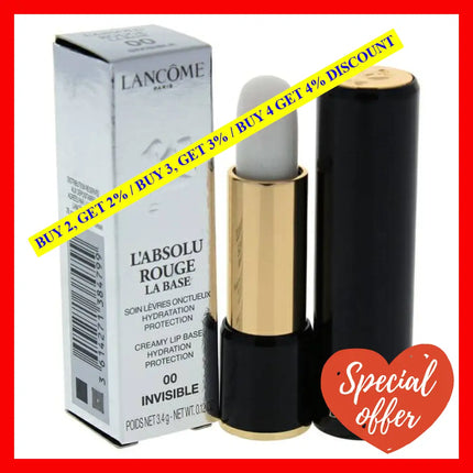Labsolu Rouge Creamy Lip Base Hydration Protection - # 00 Invisible By Lancome For Women 0.12 Oz