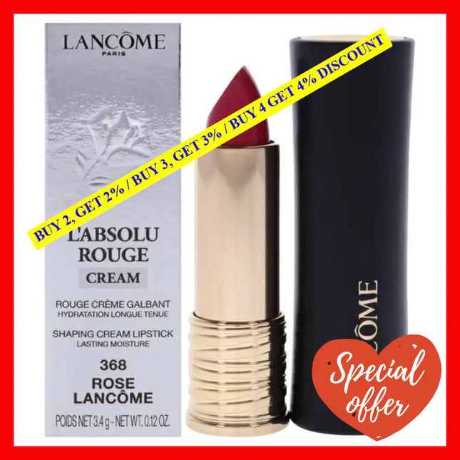 Labsolu Rouge Hydrating Shaping Lipcolor - # 368 Rose Lancome Cream By For Women 0.12 Oz Lipstick