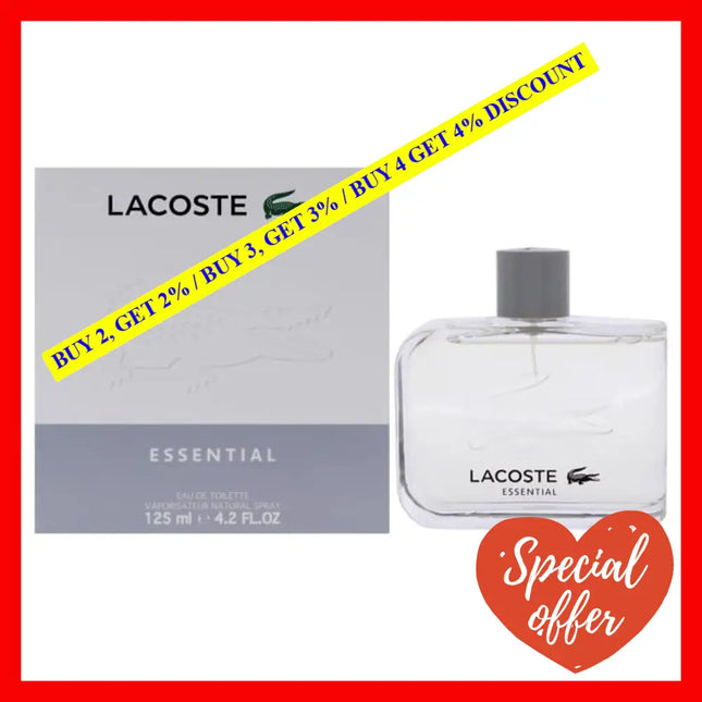 Lacoste Essential By For Men - 4.2 Oz Edt Spray
