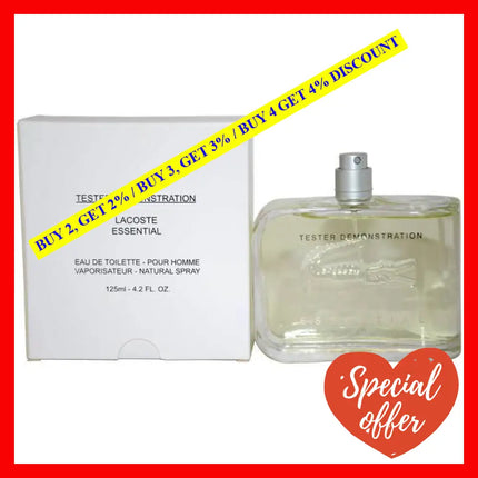 Lacoste Essential By For Men - 4.2 Oz Edt Spray (Tester)