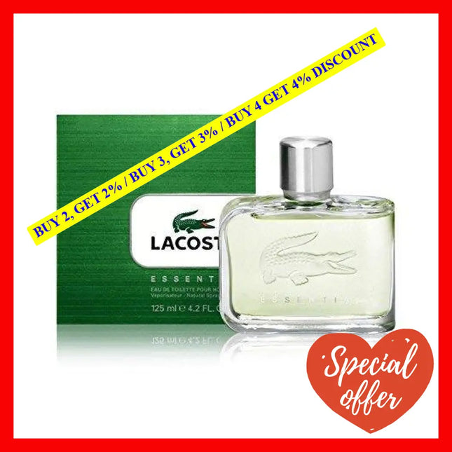 Lacoste Essential Eau De Toilette - Men’s Fragrance 4.2 Fl Oz (Pack Of 1)