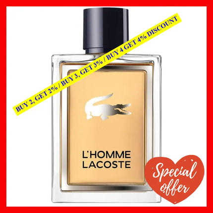 Lacoste L’homme For Men Eau De Toilette 5 Oz 150 Ml Spray
