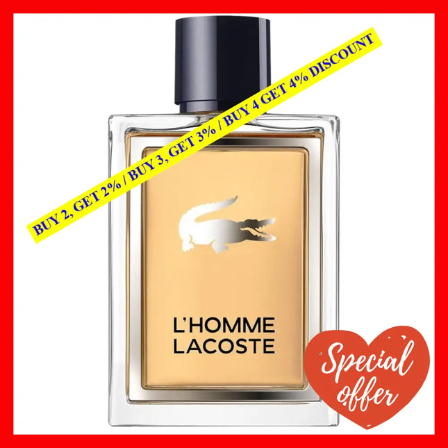 Lacoste L’homme For Men Eau De Toilette 5 Oz 150 Ml Spray
