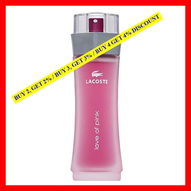 Lacoste Touch Of Pink Perfume For Women Eau De Toilette 3 Oz 90 Ml Spray