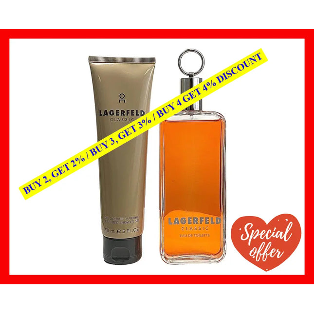 Lagerfeld By Karl For Men - 2 Pc Gift Set 5Oz Edt Spray Shower Gel