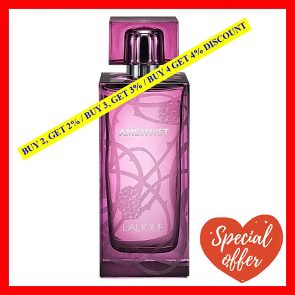 Lalique Amethyst Perfume Eau De Parfum 3.3 Oz 100 Ml Spray For Women