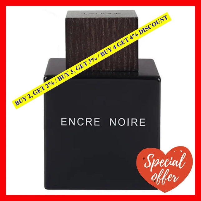 Lalique Encre Noire For Men Eau De Toilette 3.3 Oz 100 Ml Spray