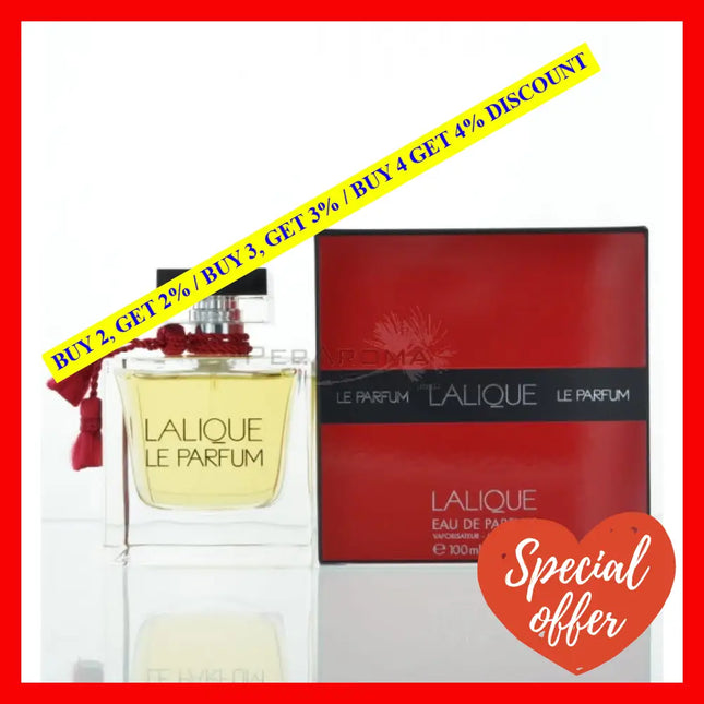 Lalique Le Parfum For Women Eau De 3.3 Oz 100 Ml Spray