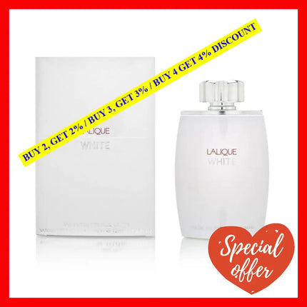 Lalique White By For Men - 4.2 Oz Edt Spray