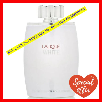 Lalique White For Men Eau De Toilette 4.2 Oz 125 Ml Spray