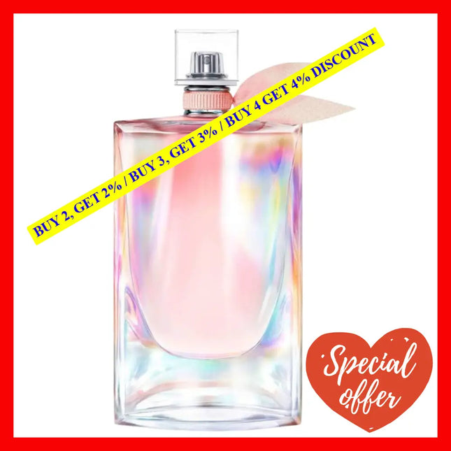 Lancome La Vie Est Belle Soleil Cristal Eau De Parfum Spray. 3.4Oz - 100Ml