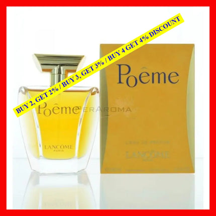 Lancome Poeme Perfume For Women Eau De Parfum 3.4 Oz 100 Ml Spray