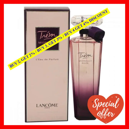 Lancome Tresor Midnight Rose Perfume Eau De Parfum Spray 2.5 Oz 75 Ml For Women