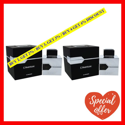 Laventure By Al Haramain For Men - 3.33 Oz Edp Spray Pack Of 2