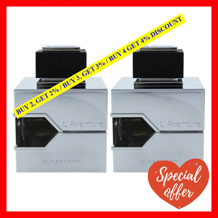 Laventure By Al Haramain For Men - 3.33 Oz Edp Spray Pack Of 2