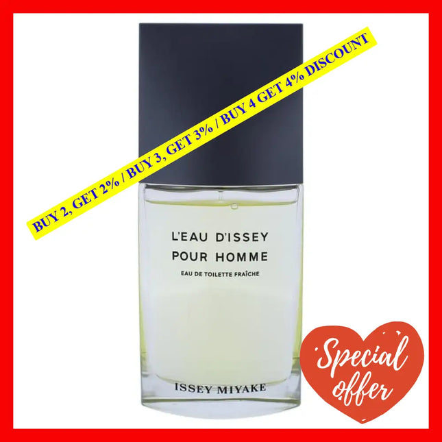 Leau Dissey Pour Homme By Issey Miyake For Men - 3.3 Oz Edt Fraiche Spray (Tester)