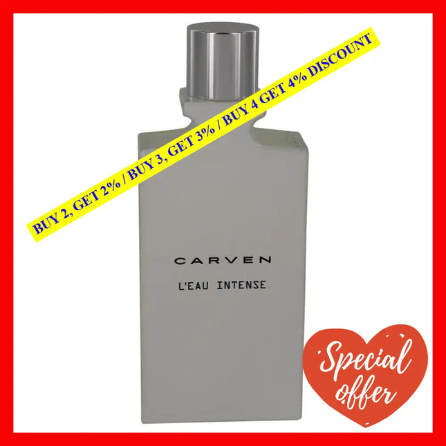 Leau Intense By Carven For Men - 3.3 Oz Edt Spray (Tester)