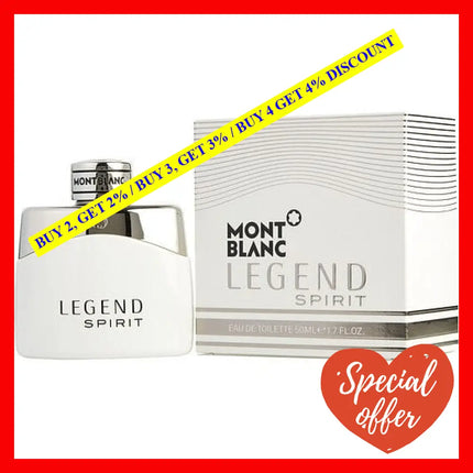 Legend Spirit By Mont Blanc For Men - 1.7 Oz Edt Spray