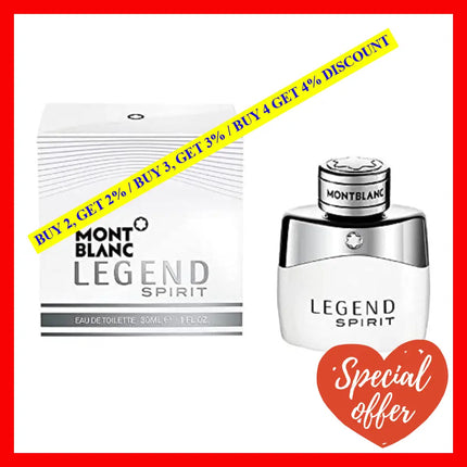 Legend Spirit By Mont Blanc For Men - 3.3 Oz Edt Spray