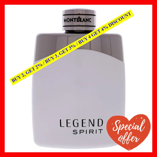 Legend Spirit By Mont Blanc For Men - 3.3 Oz Edt Spray (Tester)