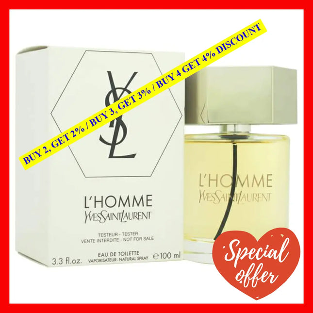 Lhomme By Yves Saint Laurent For Men - 3.3 Oz Edt Spray (Tester)