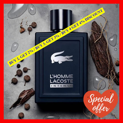 Lhomme Intense By Lacoste For Men - 3.3 Oz Edt Spray