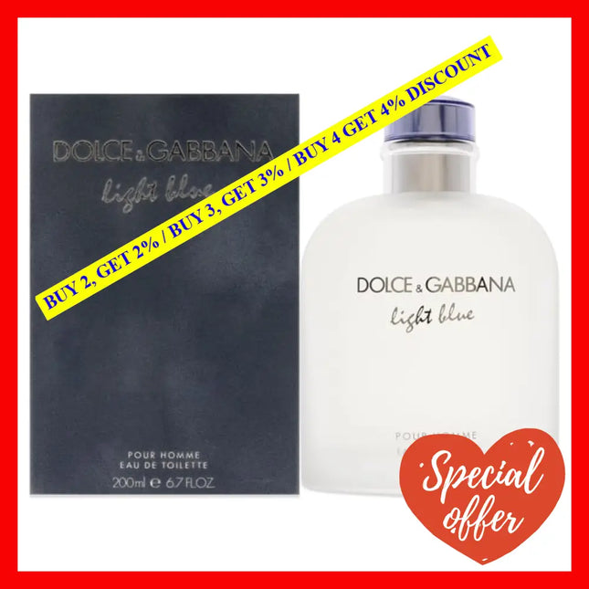 Light Blue By Dolce And Gabbana For Men - 6.7 Oz Edt Spray
