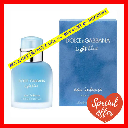 Light Blue Eau Intense By Dolce And Gabbana For Men - 1.6 Oz Edp Spray