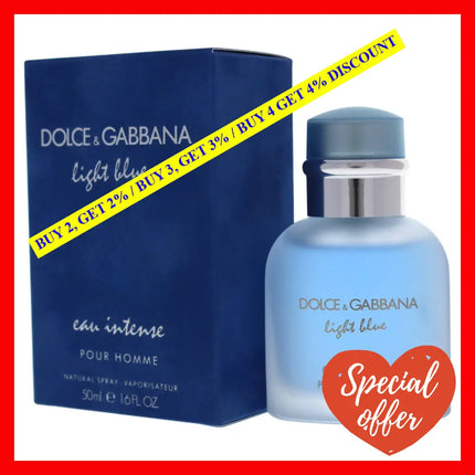 Light Blue Eau Intense By Dolce And Gabbana For Men - 1.6 Oz Edp Spray