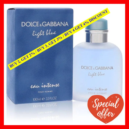 Light Blue Eau Intense By Dolce And Gabbana For Men - 3.3 Oz Edp Spray