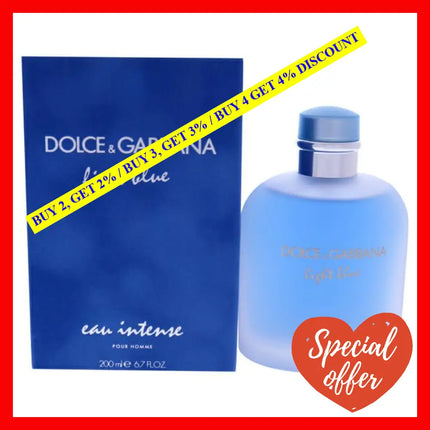 Light Blue Eau Intense By Dolce And Gabbana For Men - 6.7 Oz Edp Spray
