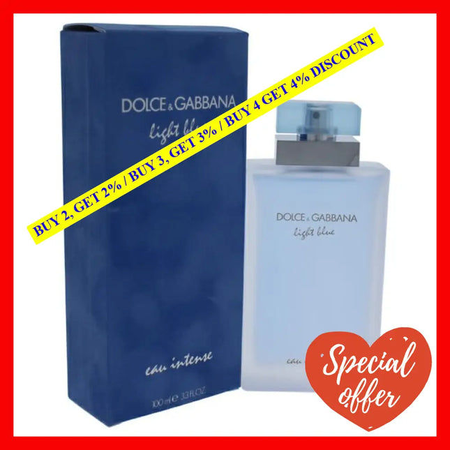 Light Blue Eau Intense By Dolce And Gabbana For Women - 3.3 Oz Edp Spray