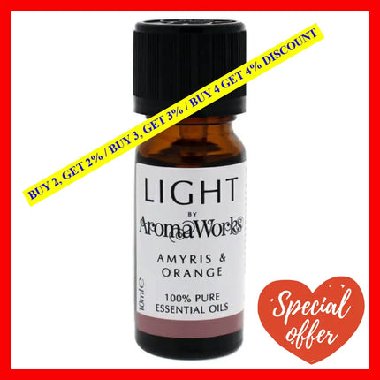 Light Essential Oil - Amyris And Orange By Aromaworks For Unisex 0.33 Oz