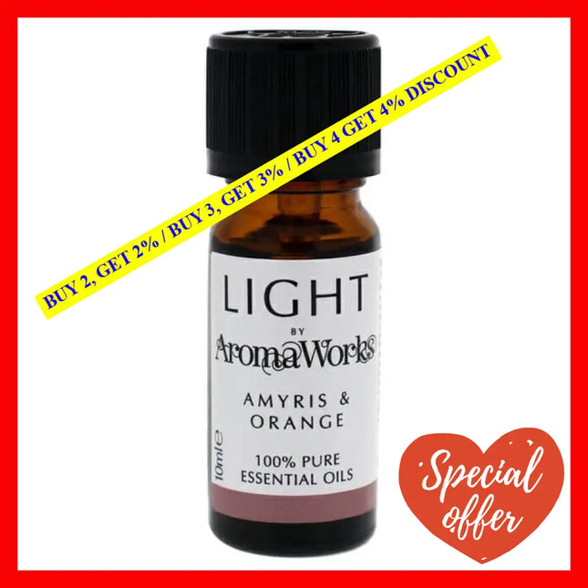 Light Essential Oil - Amyris And Orange By Aromaworks For Unisex 0.33 Oz
