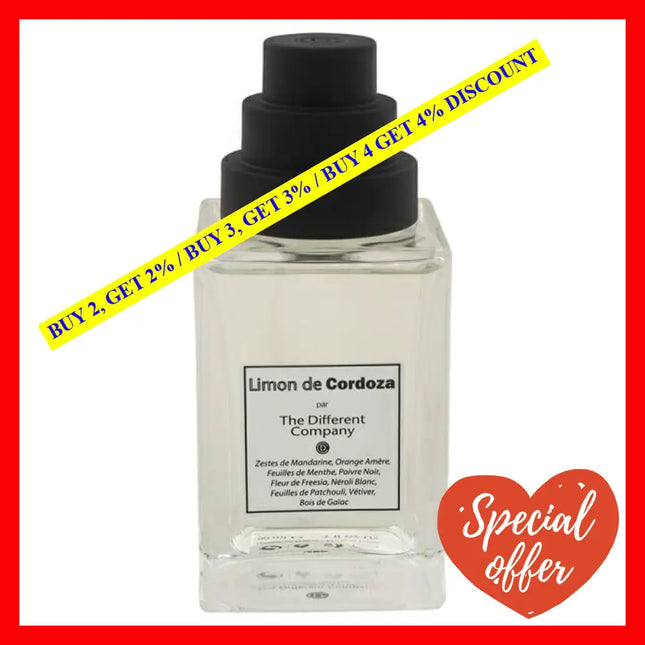 Limon De Cordoza By The Different Company For Unisex - 3 Oz Edt Spray (Tester)