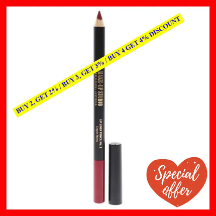 Lip Liner Pencil - 3 Neutral Pink-Red By Make-Up Studio For Women 0.04 Oz