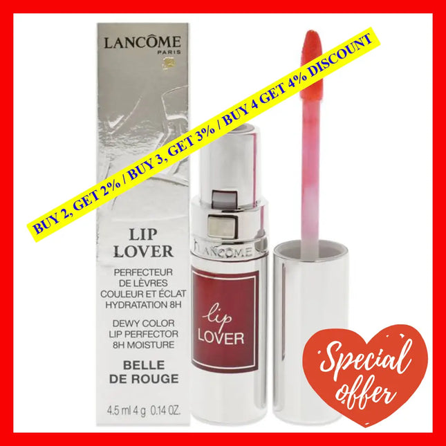 Lip Lover Dewy Intense Color - 356 Belle De Rouge By Lancome For Women 0.14 Oz Gloss