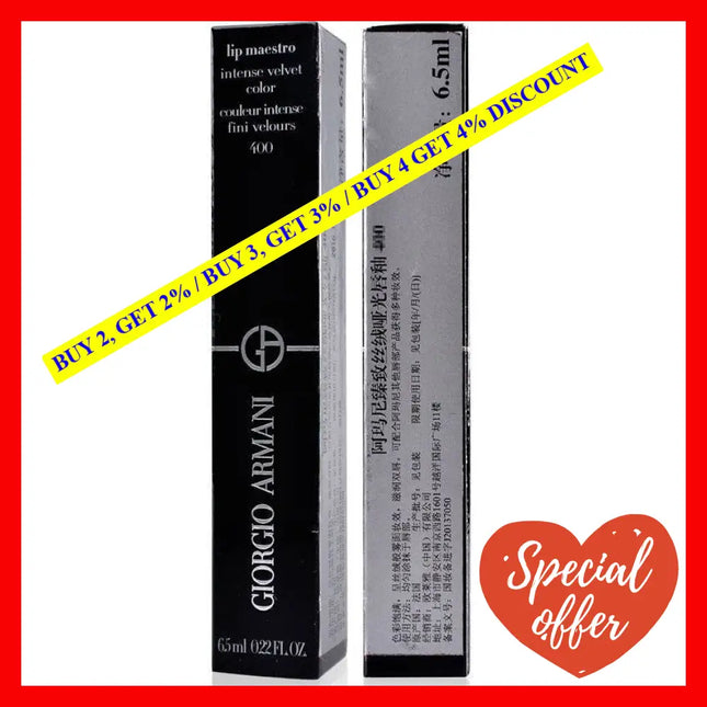 Lip Maestro Intense Velvet Color - 400 The Red By Giorgio Armani For Women 0.22 Oz Lipstick