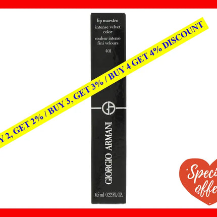 Lip Maestro Intense Velvet Color - 401 The Tibetan Orange By Giorgio Armani For Women 0.22 Oz