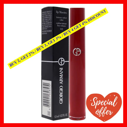 Lip Maestro Intense Velvet Color - 402 Chinese Lacquer By Giorgio Armani For Women 0.22 Oz Lipstick