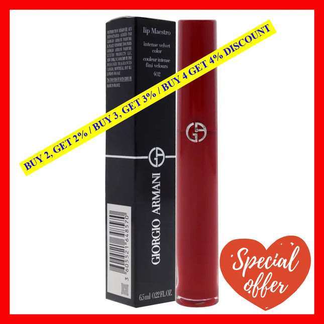 Lip Maestro Intense Velvet Color - 402 Chinese Lacquer By Giorgio Armani For Women 0.22 Oz Lipstick