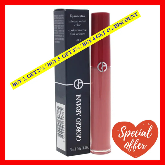 Lip Maestro Intense Velvet Color - 500 Blush By Giorgio Armani For Women 0.22 Oz Lipstick