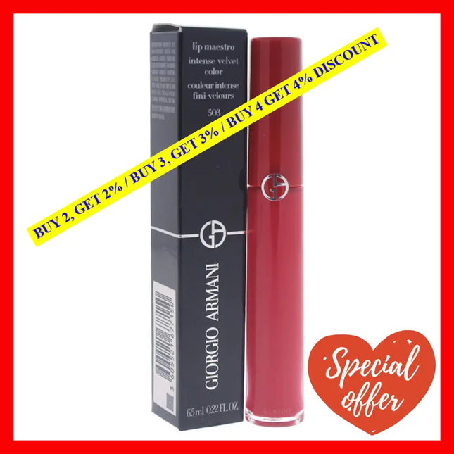 Lip Maestro Intense Velvet Color - 503 Red Fuchsia By Giorgio Armani For Women 0.22 Oz Lipstick