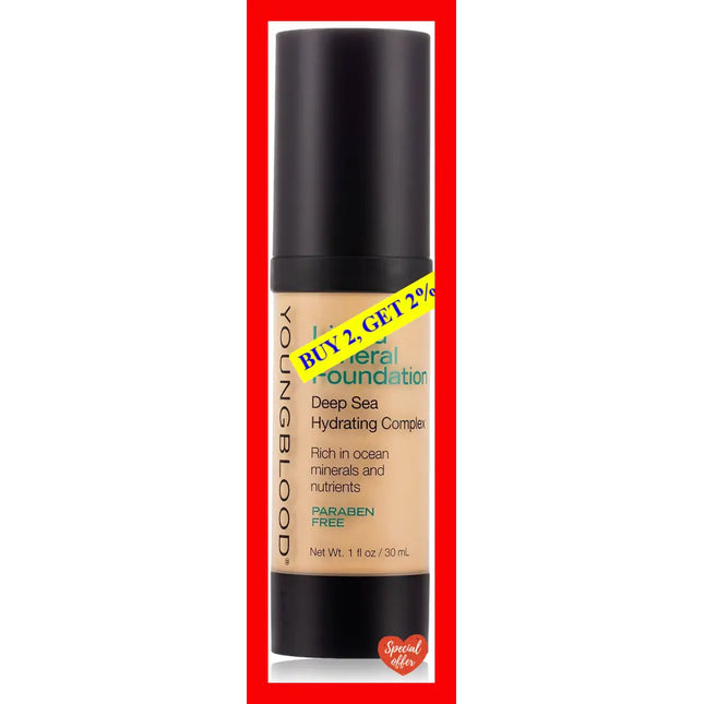 Liquid Mineral Foundation - Shell By Youngblood For Women 1 Oz