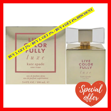 Live Colorfully Luxe By Kate Spade For Women - 3.4 Oz Edp Spray