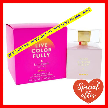 Live Colorfully Sunset By Kate Spade For Women - 3.4 Oz Edp Spray